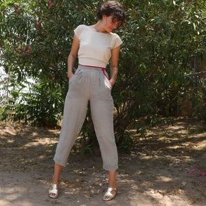 Silk Houndstooth Hi Rise Pants